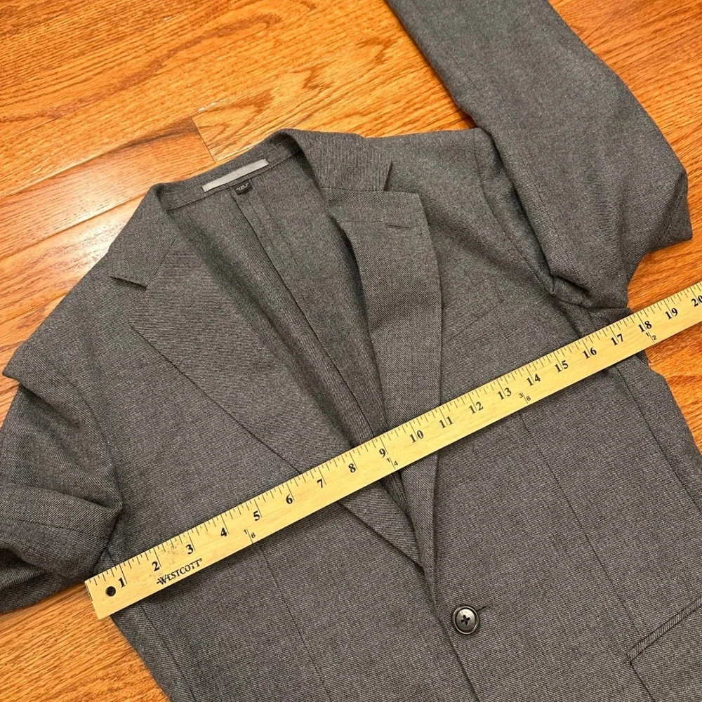 J.Crew Ludlow Blazer Mens 34S Slim‎ Gray Moon Worsted Wool Cotton Unstructured